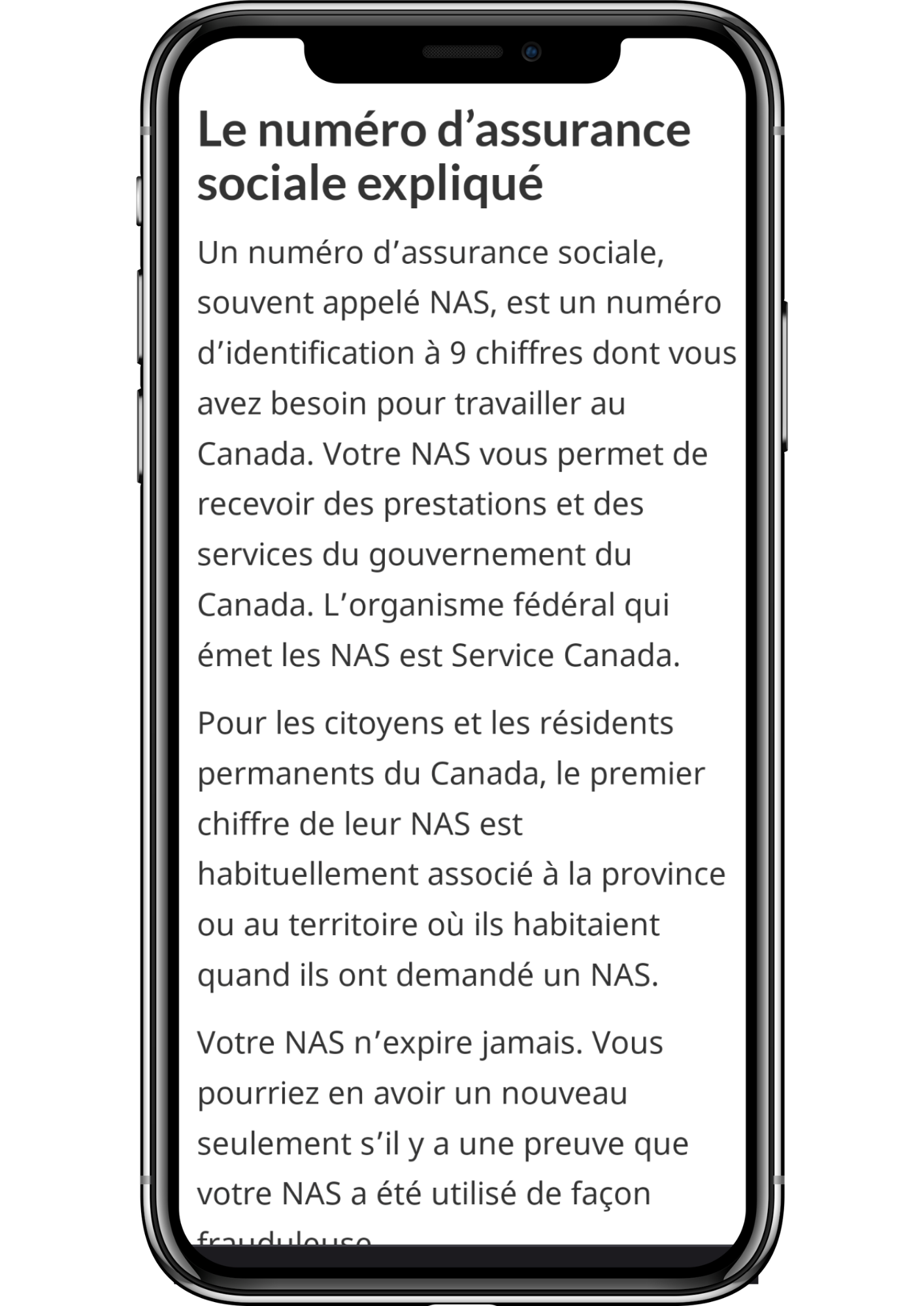 CRA Question Example Website Phone Graphic FR