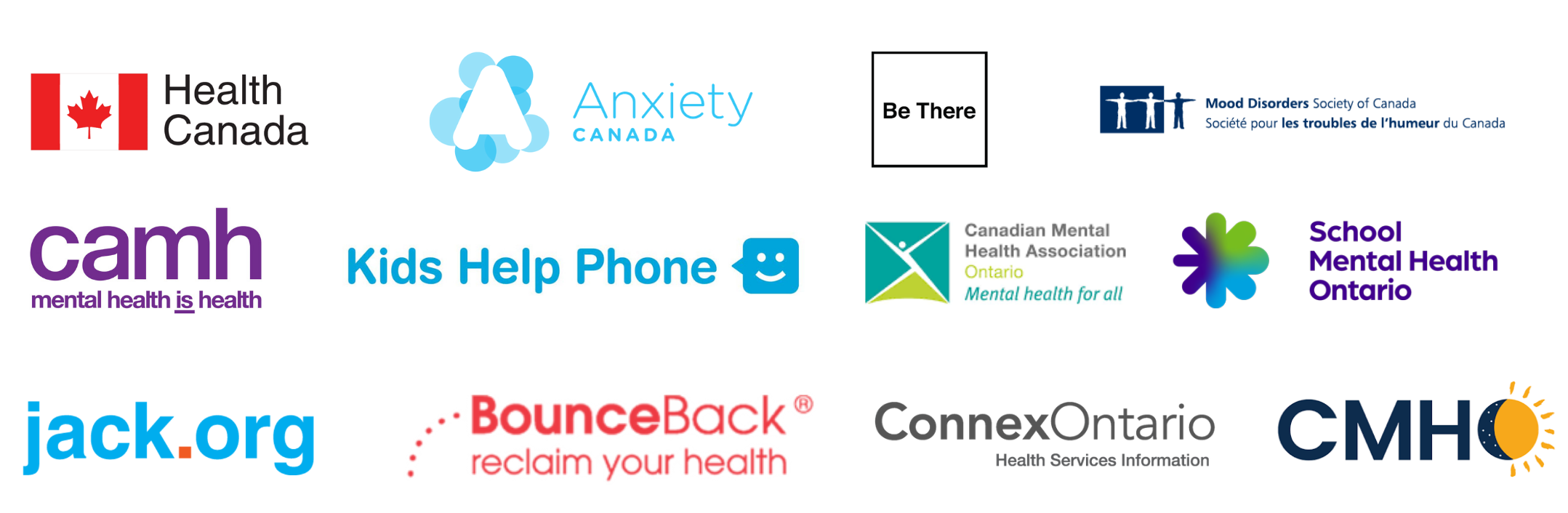 Mental Health resource logos